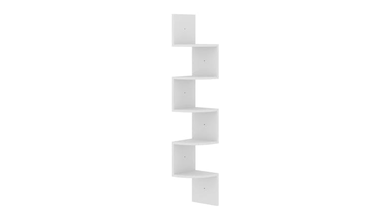 NNEVL Wall Shelves Corner 19 x 19 x 123cm - White NNEVL Wall Shelves Corner 19 x 19 x 123cm - White