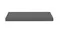 -Front view of a single gloss grey floating wall shelf, highlighting its flat surface -Front view of a single gloss grey floating wall shelf, highlighting its flat surface
