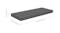 Diagram view of the gloss grey floating shelf with measurements labelled Diagram view of the gloss grey floating shelf with measurements labelled