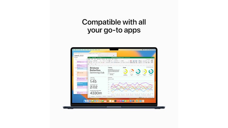 Apple MacBook Air 15" with M2 Chip 8-Core CPU/10-Core GPU 8GB-RAM 256GB-SSD - Midnight (2023)