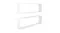 Set of two rectangle NNEVL Wall Floating Shelves displayed at an angle Set of two rectangle NNEVL Wall Floating Shelves displayed at an angle