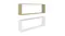 Set of two rectangle NNEVL Wall Floating Shelves displayed at an angle Set of two rectangle NNEVL Wall Floating Shelves displayed at an angle