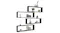 Four black NNEVL rectangular floating shelves arranged in a staggered vertical pattern, decorated with various small ornaments Four black NNEVL rectangular floating shelves arranged in a staggered vertical pattern, decorated with various small ornaments