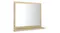 Side view of the bathroom mirror with a built-in shelf in Sonoma Oak colour Side view of the bathroom mirror with a built-in shelf in Sonoma Oak colour