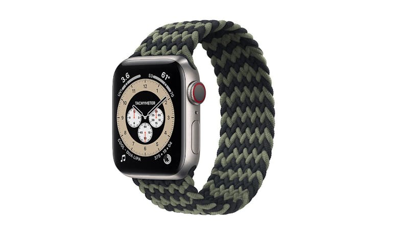 Equipo Braided Solo Loop Replacement Watch Straps for Apple Watch 42mm - Black/Green Equipo Braided Solo Loop Replacement Watch Straps for Apple Watch 42mm - Black/Green