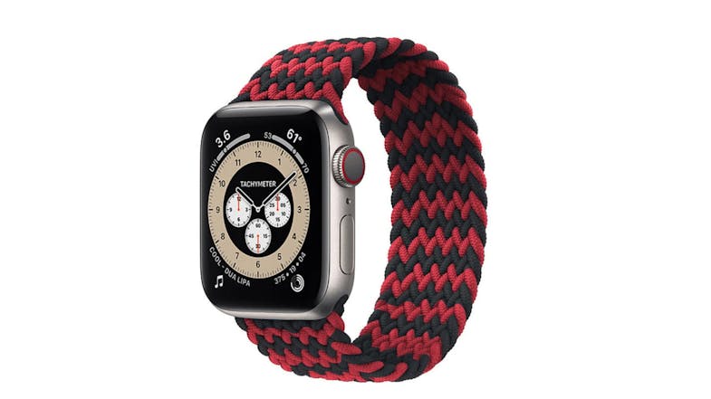 Equipo Braided Solo Loop Replacement Watch Straps for Apple Watch 42mm - Black/Red Equipo Braided Solo Loop Replacement Watch Straps for Apple Watch 42mm - Black/Red