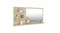 The mirror displayed with bathroom accessories on the shelves, including a soap dispenser and a tissue box The mirror displayed with bathroom accessories on the shelves, including a soap dispenser and a tissue box