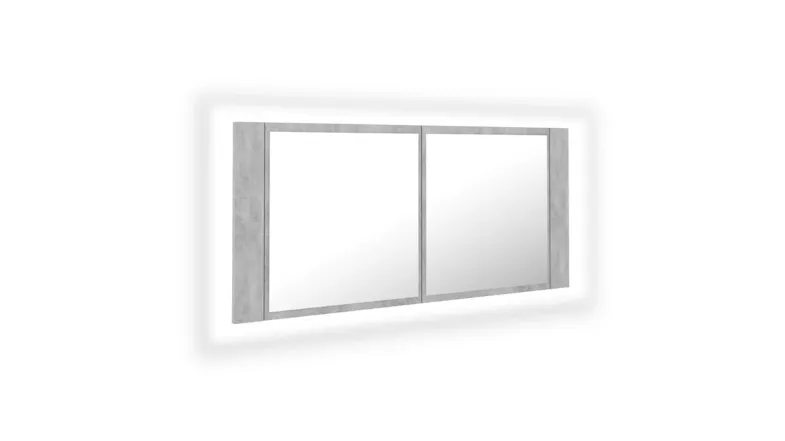 Rectangular mirror cabinet with integrated white LED backlighting Rectangular mirror cabinet with integrated white LED backlighting