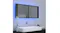 Wall-mounted cabinet displaying a cool blue LED backlight effect Wall-mounted cabinet displaying a cool blue LED backlight effect