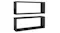 NNEVL Wall Shelves Floating Rectangle 2pcs. 60 x 15 x 33cm - Gloss Black NNEVL Wall Shelves Floating Rectangle 2pcs. 60 x 15 x 33cm - Gloss Black