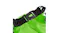 Detail of the secure snap-buckle and D-rings at the top of the green dry bag Detail of the secure snap-buckle and D-rings at the top of the green dry bag