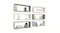 NNEVL Wall Shelves Floating Rectangle 6pcs. 60 x 15 x 33cm - Sonoma Oak/White NNEVL Wall Shelves Floating Rectangle 6pcs. 60 x 15 x 33cm - Sonoma Oak/White