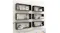 A set of six NNEVL floating shelves mounted on the wall with decor items A set of six NNEVL floating shelves mounted on the wall with decor items