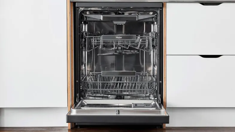 Haier 15 Place Setting Dishwasher - Freestanding with 8 Programs - Satina (HDW15F3S1) Haier 15 Place Setting Dishwasher - Freestanding with 8 Programs - Satina (HDW15F3S1)