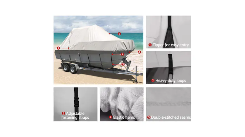 Seamanship Waterproof Polyester Boat Cover 7.6-8.2m Seamanship Waterproof Polyester Boat Cover 7.6-8.2m
