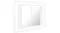 Angled view of a mirror cabinet with a white finish Angled view of a mirror cabinet with a white finish