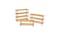 Wooden Shoe Rack 4 Tier Natural - 74 X 26 X 68cm Wooden Shoe Rack 4 Tier Natural - 74 X 26 X 68cm