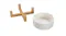 Ceramic Pet Bowl Marble/Wood Base Pink 13cm 380Ml Ceramic Pet Bowl Marble/Wood Base Pink 13cm 380Ml
