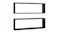 NNEVL Wall Shelves Floating Rectangle 2pcs. 80 x 15 x 26.5 - Black NNEVL Wall Shelves Floating Rectangle 2pcs. 80 x 15 x 26.5 - Black