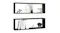 NNEVL Wall Shelves Floating Rectangle 2pcs. 80 x 15 x 26.5 - Black NNEVL Wall Shelves Floating Rectangle 2pcs. 80 x 15 x 26.5 - Black