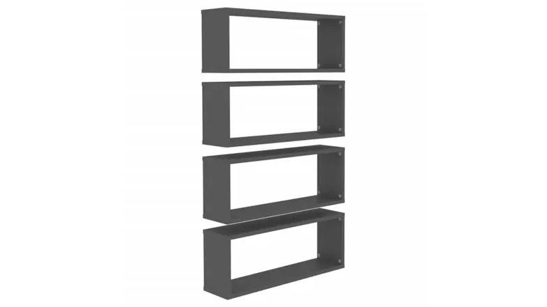NNEVL Wall Shelves Floating Rectangle 4pcs. 60 x 15 x 33cm - Grey NNEVL Wall Shelves Floating Rectangle 4pcs. 60 x 15 x 33cm - Grey