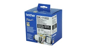 Brother DK11202 Black on White Label Roll - 62 x 100mm (300 Labels)