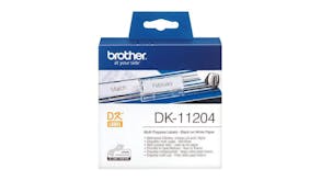 Brother DK11204 Black on White Label Roll - 17 x 54mm (400 Labels)