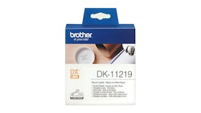 Brother DK11219 Black on White Round Label Roll - 12mm (1200 Labels)