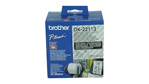 Brother DK22113 Black on Clear Thermal Labelling Tape - 62mm x 15.24m