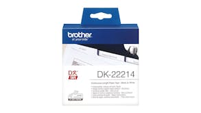 Brother DK-22214 Black on White Continuous Label Roll - 12mm x 30.48m