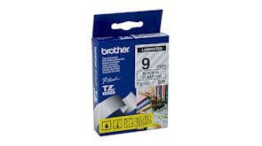 Brother TZe-121 Black on Clear Labelling Tape - 9mm x 8m