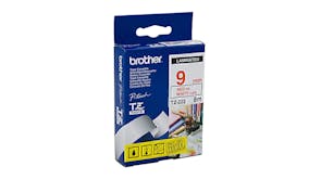 Brother TZe-222 Red on White Labelling Tape - 9mm x 8m