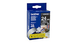 Brother TZe-355 White on Black Labelling Tape - 24mm x 8m