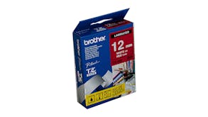 Brother TZe-435 White on Red Labelling Tape - 12mm x 8m