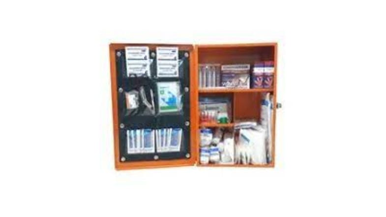 Platinum Workplace First Aid Kit Jumbo 208pcs. w/ Hi-Vis Cabinet - Orange Platinum Workplace First Aid Kit Jumbo 208pcs. w/ Hi-Vis Cabinet - Orange