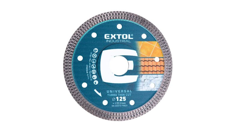 Extol Diamond Wet & Dry Turbo Thin Cutting Disk 125mm Extol Diamond Wet & Dry Turbo Thin Cutting Disk 125mm