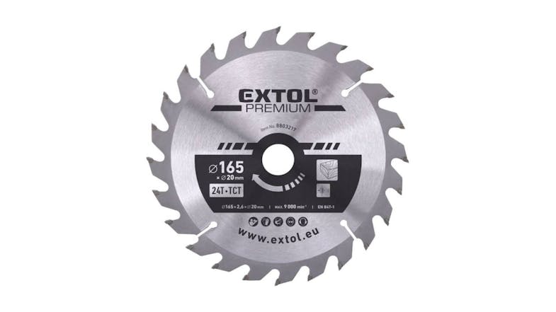 Extol TCT Circular Saw Blade 24T 165mm Extol TCT Circular Saw Blade 24T 165mm