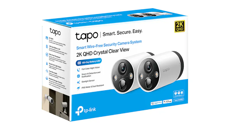 TP-Link Tapo C420S2 2K Indoor/Outdoor Wire-Free Security Camera - 2 Pack with Smart Hub TP-Link Tapo C420S2 2K Indoor/Outdoor Wire-Free Security Camera - 2 Pack with Smart Hub