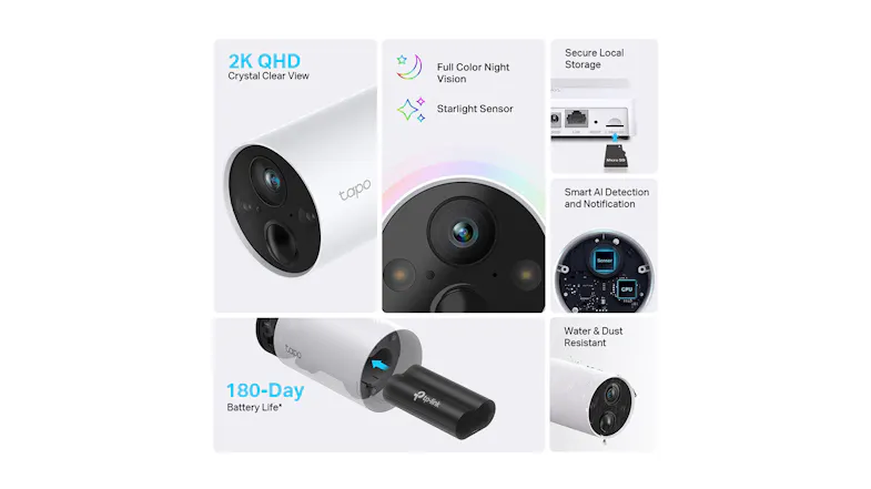 TP-Link Tapo C420S2 2K Indoor/Outdoor Wire-Free Security Camera - 2 Pack with Smart Hub TP-Link Tapo C420S2 2K Indoor/Outdoor Wire-Free Security Camera - 2 Pack with Smart Hub