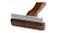 A close‑up of a wooden T‑shaped deshedding tool showing its fine metal comb teeth and smooth wooden handle A close‑up of a wooden T‑shaped deshedding tool showing its fine metal comb teeth and smooth wooden handle
