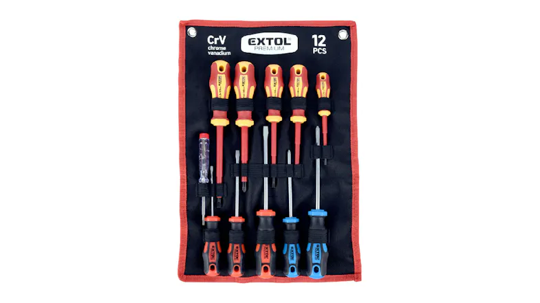 Extol Assorted Screwdriver Set w/ Pouch, Voltage Tester Extol Assorted Screwdriver Set w/ Pouch, Voltage Tester