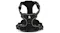 A front view of a black extra-large dog harness A front view of a black extra-large dog harness