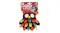Gigwi plush owl dog toy with multicoloured patterned fabric strips, shown in retail packaging Gigwi plush owl dog toy with multicoloured patterned fabric strips, shown in retail packaging