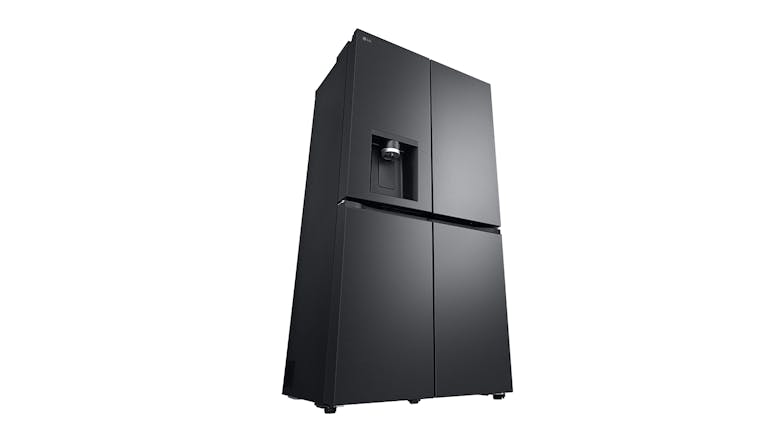 LG 637L Quad Door Fridge Freezer with Ice & Water Dispenser - Matte Black (GF-L700MBL)