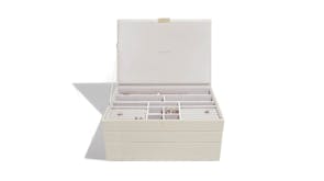 Stackers Modular Jewellery Boxes Super 3pcs. - Oatmeal