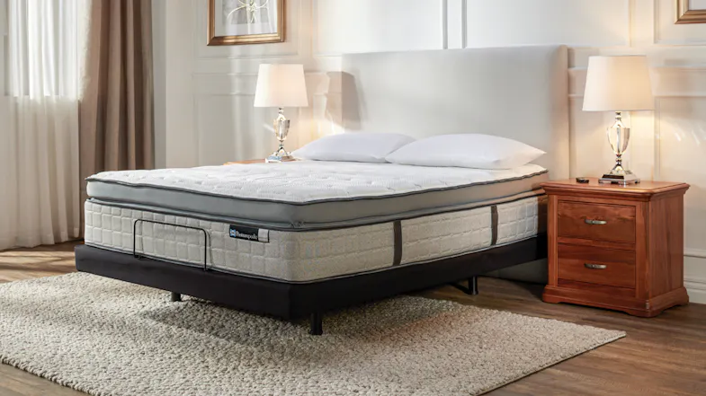 Sealy Highgrove Medium Queen Mattress with Refresh Adjustable Base by A.H. Beard Sealy Highgrove Medium Queen Mattress with Refresh Adjustable Base by A.H. Beard