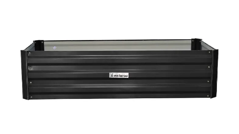 Wallaroo Galvanized Steel Garden Bed 120 x 60cm - Black Wallaroo Galvanized Steel Garden Bed 120 x 60cm - Black