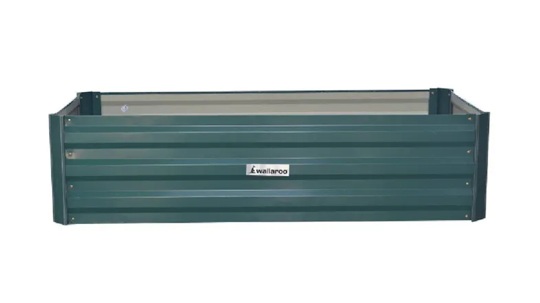 Wallaroo Galvanized Steel Garden Bed 120 x 60cm - Green Wallaroo Galvanized Steel Garden Bed 120 x 60cm - Green