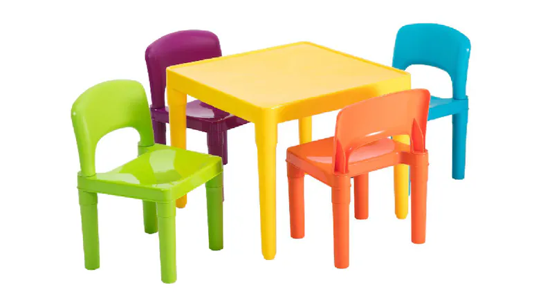 Gem Toys Children's Table & Chairs Set 5pcs. - Multicoloured Gem Toys Children's Table & Chairs Set 5pcs. - Multicoloured