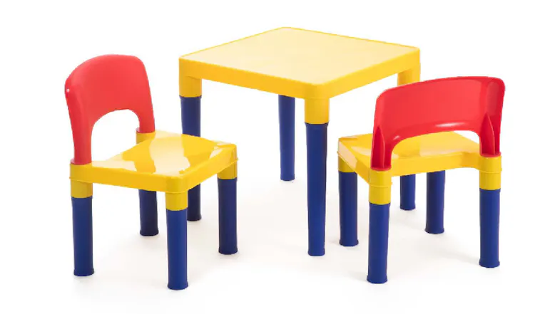 Gem Toys Children's Table & Chairs Set 5pcs. - Primary Colours Gem Toys Children's Table & Chairs Set 5pcs. - Primary Colours